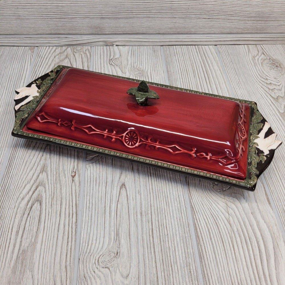 Covered Serving Platter Plate‎ Dish Let us Journey Forth into the World Amscan